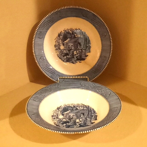 VTG- Currier & Ives by Royal Maple Sugaring- 2 Bowl Bundle - Picture 7 of 11